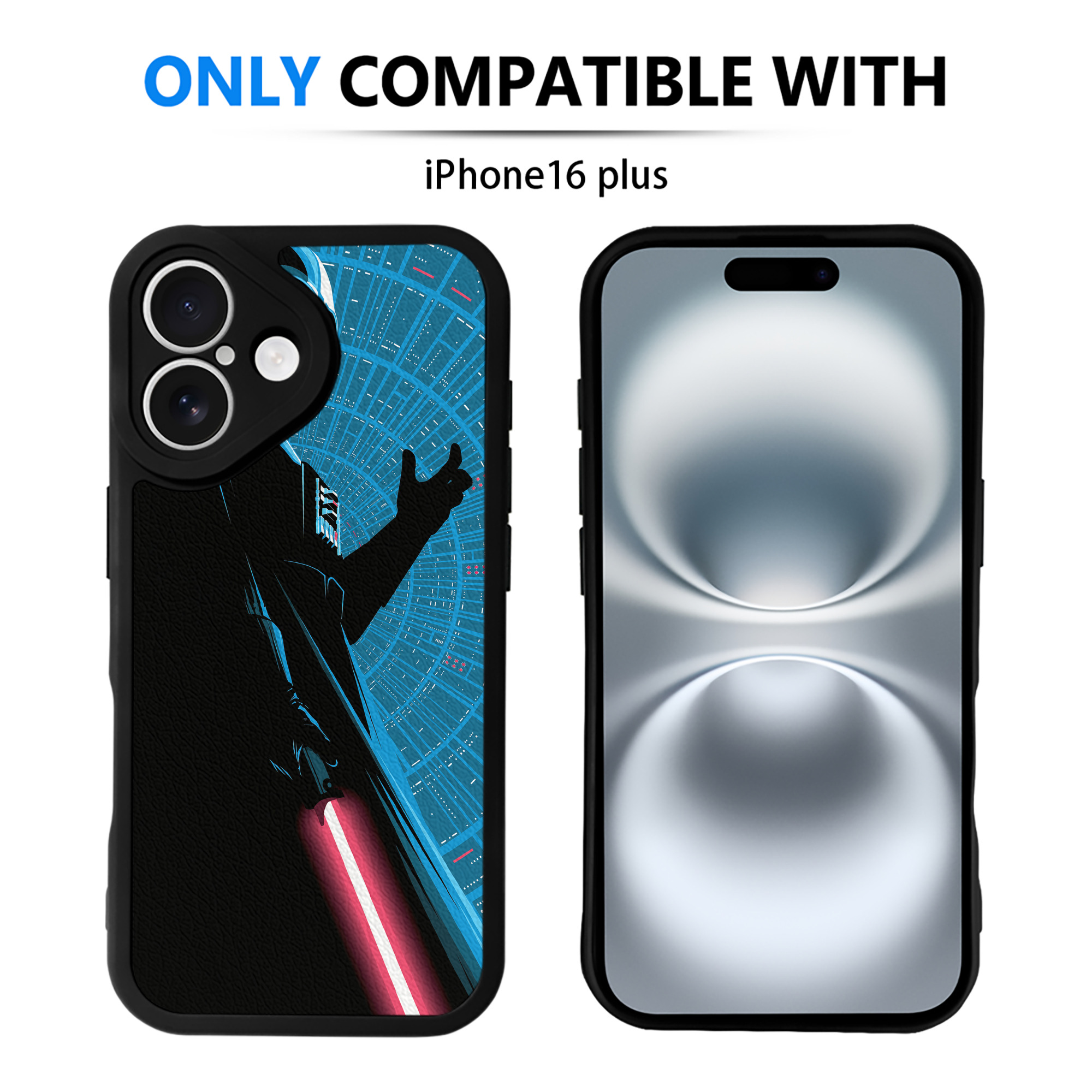 （画像用） スター・ウォーズ Star Wars 【iPhone 16シリーズ対応】シリコンスマホケース（レザー調） 材質：シリコン